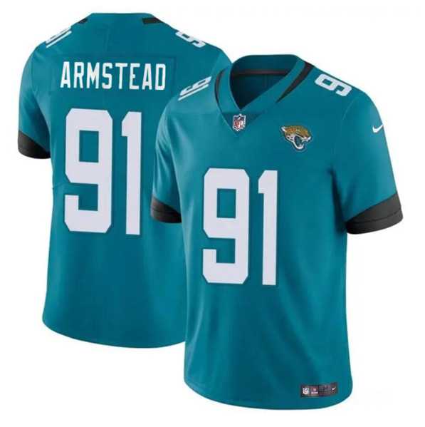 Men & Women & Youth Jacksonville Jaguars #91 Arik Armstead Teal Vapor Untouchable Limited Football Stitched Jersey->miami dolphins->NFL Jersey